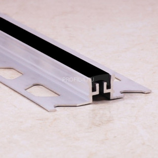 Алюминиевый компенсационный профиль ПО-114 черный 2,7 м