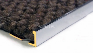 L-образный профиль латунный 12 мм ЛПО-Г12 хром полированный 2,7 м