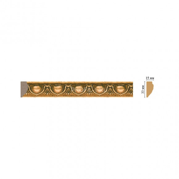 Молдинг DECOMASTER 101D-58 (33x15x2400) цвет Золото Молдинг DECOMASTER 101D-58 (33x15x2400) цвет Золото
