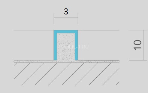 П-образный профиль из нержавеющей стали 3х10 мм SUP03-10H золото глянец 2,7 м