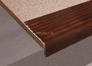 Алюминиевый порог угловой 20х40 мм с рифлением Д16 КД Махагон 2,7 м (упаковка 10 штук) Алюминиевый порог угловой 20х40 мм с рифлением Д16 КД Махагон 2,7 м (упаковка 10 штук)