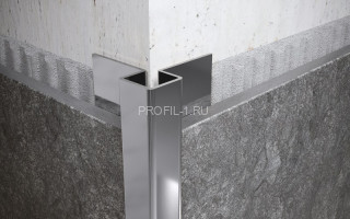 Антивандальный профиль из нержавеющей стали для плитки 10х20 мм FMP 10х20 P полированная сталь 270 см