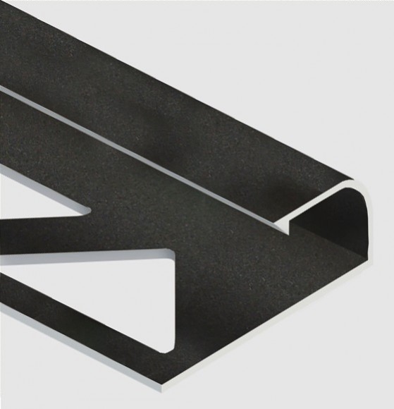 Профиль для плитки С-образный алюминий 12 мм PV15-18 черный матовый 2,7 м