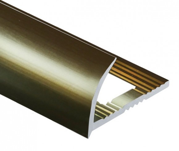 Алюминиевый профиль для плитки С-образный 12 мм PV18-17 титан блестящий 2,7 м
