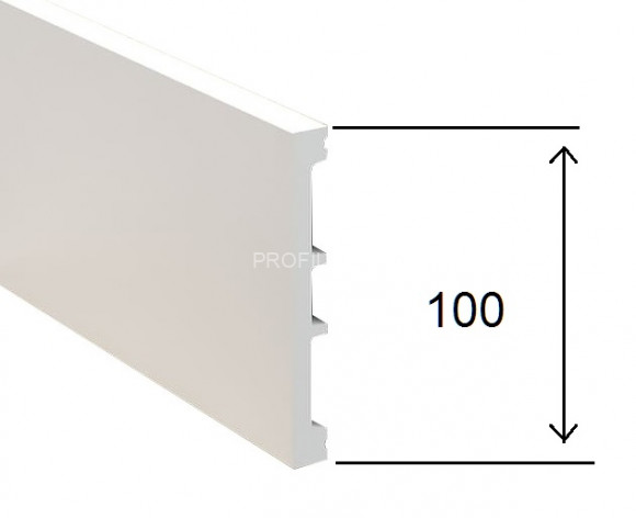Напольный плинтус Decaro PL100 белый из полистирола 2 м Напольный плинтус Decaro PL100 белый из полистирола 2 м