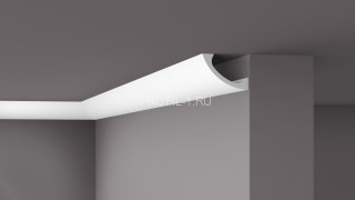 Потолочный плинтус NMC Wallstyl WT3 белый полистирол 110х80 мм 2м