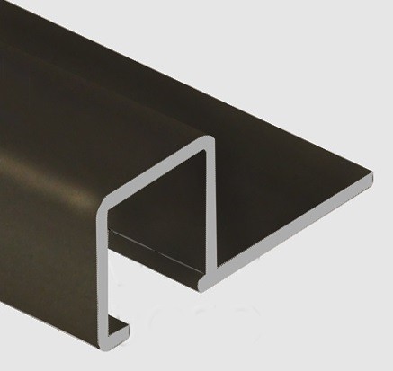 Профиль для плитки П-образный алюминий 10х10 мм PV31-10 коричневый матовый 2,7 м