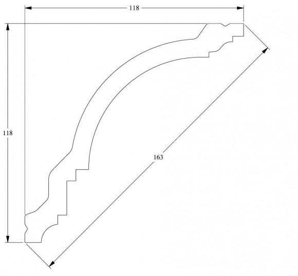 Гибкий потолочный плинтус Orac Decor Duropolymer CX106F белый полистирол 118х117 мм 2м Гибкий потолочный плинтус Orac Decor Duropolymer CX106F белый полистирол 118х117 мм 2м