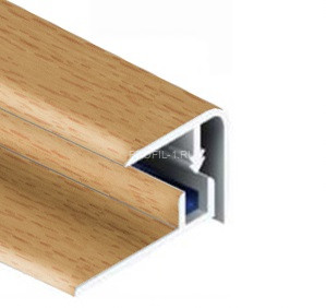 Угол-порог алюминиевый 20х16 мм с фиксатором Cezar P Fiх S бук 1,35 м Угол-порог алюминиевый 20х16 мм с фиксатором Cezar P Fiх S бук 1,35 м