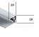 Угол-порог алюминиевый 20х16 мм с фиксатором Cezar P Fiх S бук 1,35 м