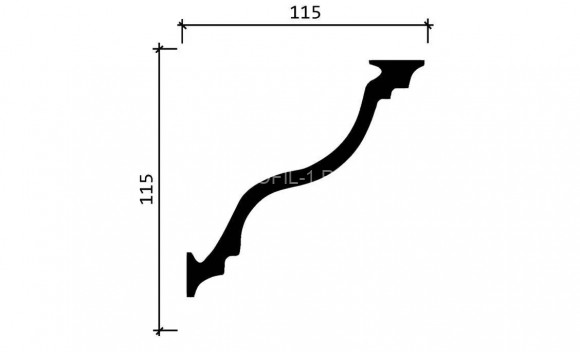 Потолочный плинтус Decor-Dizayn DD504 полистирол белый, под покраску 115х115х2000 мм