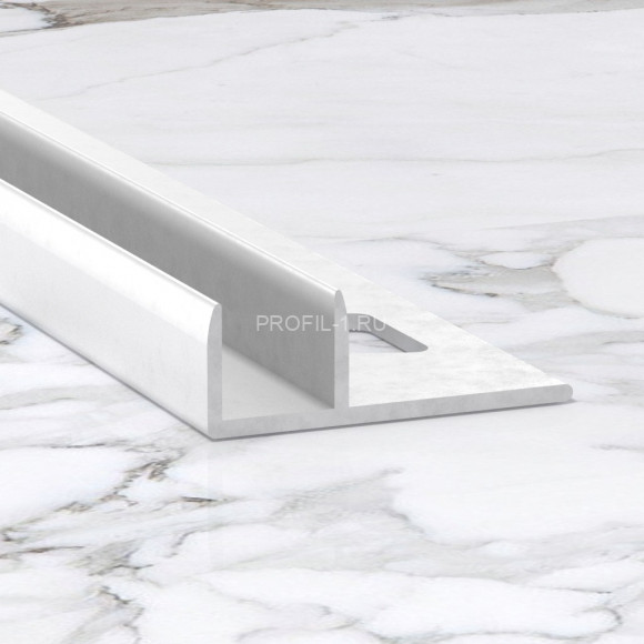 Алюминиевый П-профиль для стекла 10х10 мм ПО-211 серебро матовое 2.7 м