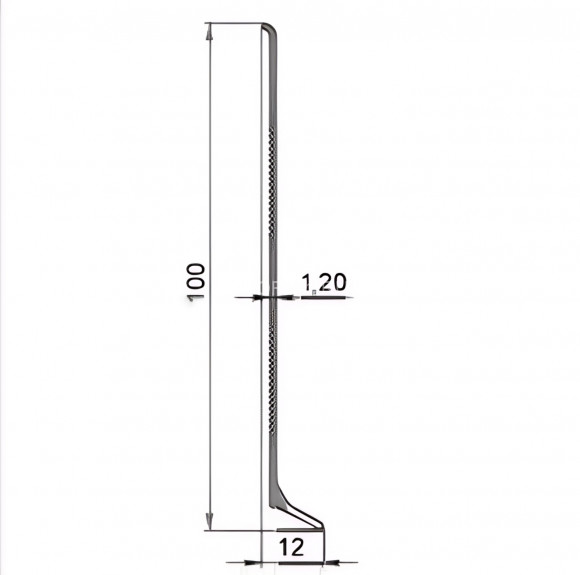 Комплект заглушек для напольного плинтуса 100 мм Диал ПЛ-100з 0035 без покрытия (пара левая+правая)