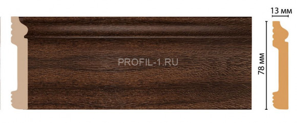 Плинтус напольный DECOMASTER D005-438ДМ (79x13x2400) с кабель-каналом Махагон
