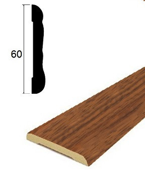 Наличник ПВХ 60 мм Lemal 22060 Цвет 8520 Орех грецкий 2,2 м