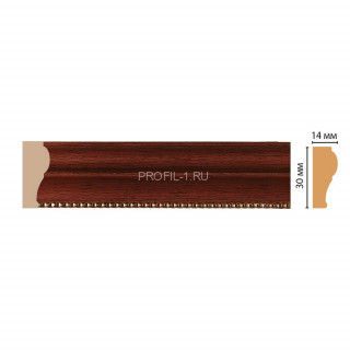 Молдинг DECOMASTER 101-52 (30x14x2400) цвет Красное дерево с золотом Молдинг DECOMASTER 101-52 (30x14x2400) цвет Красное дерево с золотом
