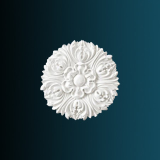 Декоративный орнамент Перфект G2051 белый 100х100х13 мм