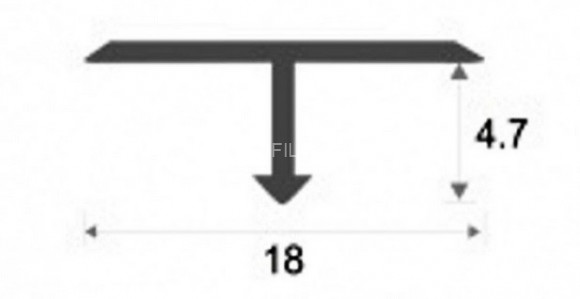Алюминиевый Т-профиль ПТ-18/5 бронза глянец 2,7м