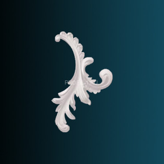 Декоративный орнамент Перфект G2342R правый белый 250х150х25 мм