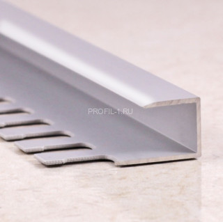 Окантовочный П-профиль алюминиевый 12 мм ПО-П12 серебро глянец 2,7 м Окантовочный П-профиль алюминиевый 12 мм ПО-П12 серебро глянец 2,7 м