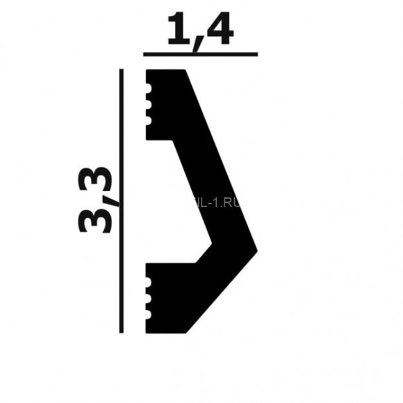 Молдинг Перфект Плюс P137 белый дюрополимер 14х33 мм 200 см