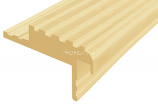 Закладной профиль противоскользящий с перфорацией БШ-50 Премиум бежевый бухта 10 м резиновый