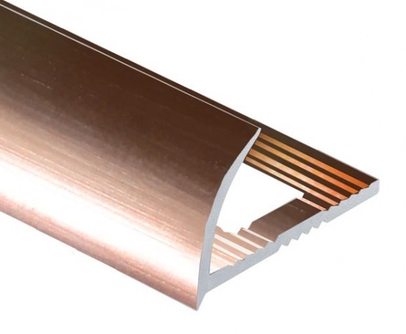 Алюминиевый профиль для плитки С-образный 12 мм PV18-15 розовый блестящий 2,7 м