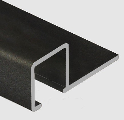 Профиль для плитки П-образный алюминий 10х10 мм PV31-18 черный матовый 2,7 м