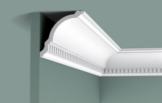 Потолочный плинтус Orac Decor Duropolymer CX107 белый полистирол 118х117 мм 2м