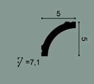 Потолочный плинтус Orac Decor Durofoam CB521N белый полистирол 50х50 мм 2м