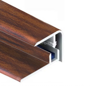 Угол-порог алюминиевый 20х16 мм с фиксатором Cezar P Fiх S орех 1,35 м Угол-порог алюминиевый 20х16 мм с фиксатором Cezar P Fiх S орех 1,35 м