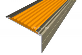 Противоскользящий порог алюминиевый угловой 26х50 мм АУ-50-Анод шампань-оранжевый 2,0 м Противоскользящий порог алюминиевый угловой 26х50 мм АУ-50-Анод шампань-оранжевый 2,0 м