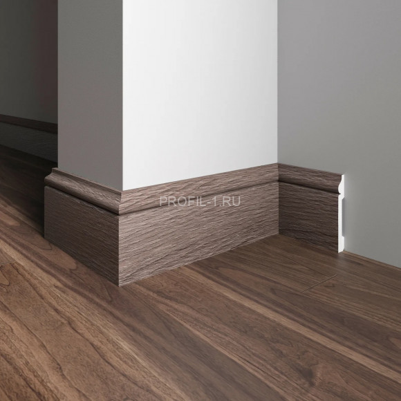 Напольный плинтус Decor-Dizayn 005-81SH полистирол под дерево 79х13х2400 мм