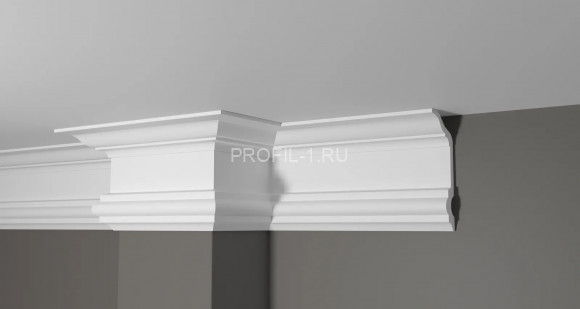 Потолочный плинтус Decor-Dizayn DD505 полистирол белый, под покраску 150х70х2000 мм