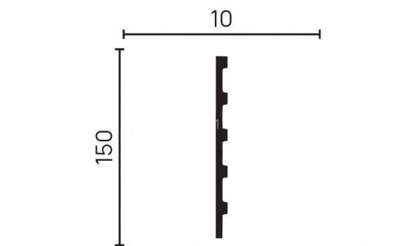 Стеновая декоративная панель 3D Decor-Dizayn DD901 из полистирола белая, под покраску 150х10х2000 мм