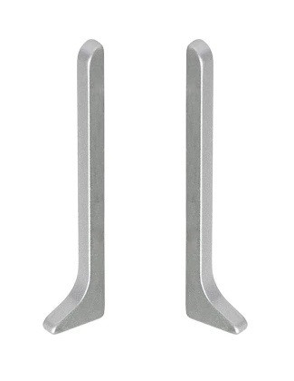 Комплект заглушек для напольного плинтуса  VILO linela 414 RAL 7037 (левая+правая 2шт.) серый