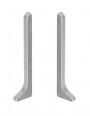 Комплект заглушек для напольного плинтуса  VILO linela 414 RAL 7037 (левая+правая 2шт.) серый