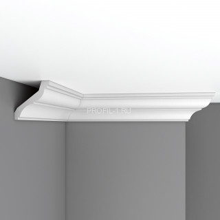 Плинтус потолочный гибкий FLEXIBLE 80х85х2400 мм Decomaster 96120 FL из полиуретана белый под покраску Плинтус потолочный гибкий FLEXIBLE 80х85х2400 мм Decomaster 96120 FL из полиуретана белый под покраску