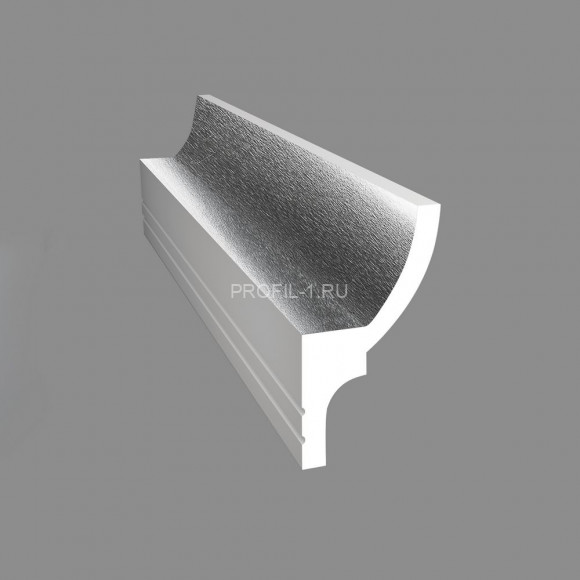 Плинтус потолочный DECOMASTER D501 ДМ (73x40x2000) под подсветку ударопрочный, белый, под покраску
