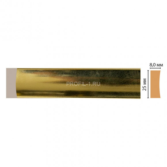 Молдинг DECOMASTER D046-374ДМ (25x8x2400) цвет Золото