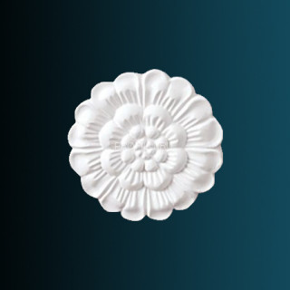 Декоративный орнамент Перфект G2052 белый 93х93х12 мм