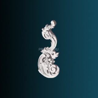 Декоративный орнамент Перфект G2343L левый белый 315х142х35 мм