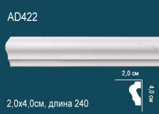 Молдинг Перфект AD422 40х20 мм 240 см