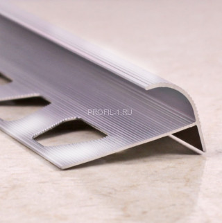 С-образный профиль алюминиевый 10 мм ПО-10,5 серебро глянец 2,7 м