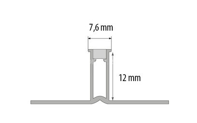 Дилатационный профиль ПВХ для плитки 12 мм Cezar бежевый 2,5 м