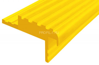 Закладной профиль противоскользящий с перфорацией БШ-50 Премиум желтый бухта 10 м резиновый