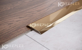 Одноуровневый порог из нержавеющей стали 60 мм FA 6 GP золото полированное 270 см