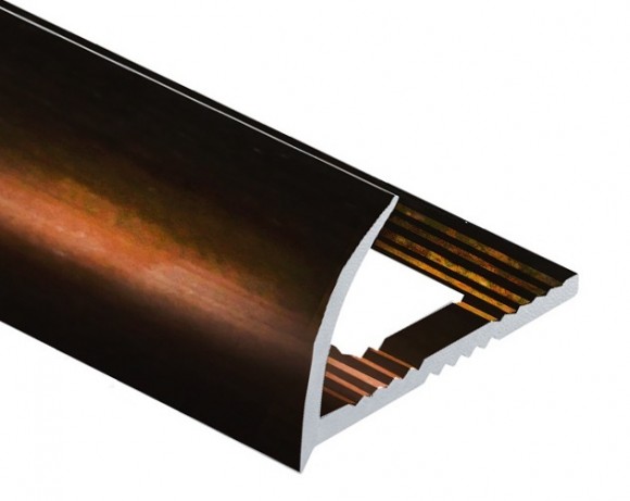 Алюминиевый профиль для плитки С-образный 12 мм PV18-11 коричневый блестящий 2,7 м