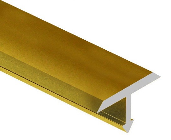 Профиль Т-образный 15 мм алюминий плоский PV35-04 золото матовое 2,7 м