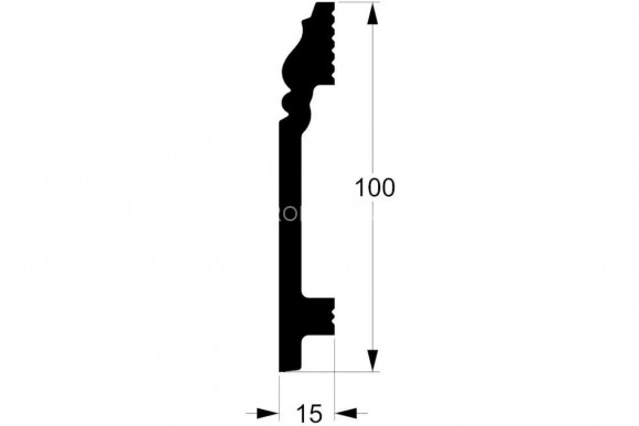 Напольный плинтус Формат 10002DF белый полистирол 15х100 мм 2м